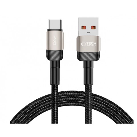 Laidas USB - USB C 100W 2m pintas juodas Tech-Protect